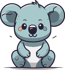 Cute cartoon koala. Vector illustration of a cute koala.