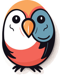 Cute cartoon penguin on a white background. Vector illustration.