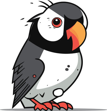 recommend clip art: Puffin cartoon vector illustration isolated on white background. Puffin icon.