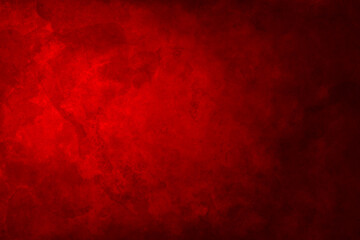 red Christmas texture background with spotlight, dark black border with textured vintage grunge design, old elegant red backgrounds or wall with marbled stone texture and black shadow border