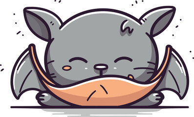 Obraz premium Cute cartoon mouse. Vector illustration of a little mouse character.