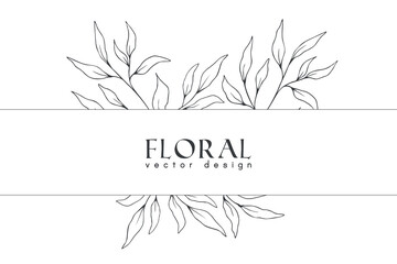 Abstract trendy floral background template	
