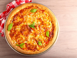 baked homemade pizza