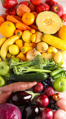 Rainbow fruit and vegetables