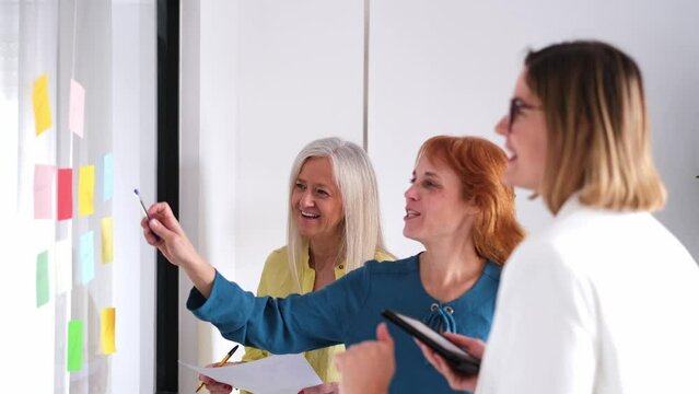 4k video of a group of women with leadership undertaking and working in their company. concept: Start up, business, leaders