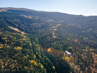 Aerial view of Golden Bridges at Vitosha Mountain, Bulgaria