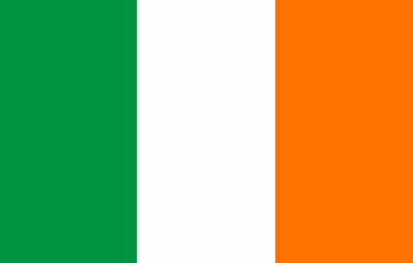 Flag of Ireland. Irish flag. European country. State symbol of Ireland - obrazy, fototapety, plakaty