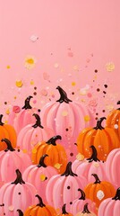 Halloween pumpkin. AI generated art illustration.