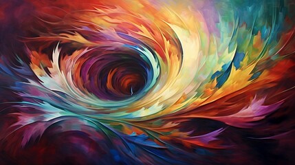 a captivating and colorful whirlwind, a journey through the realms of abstract artistry.