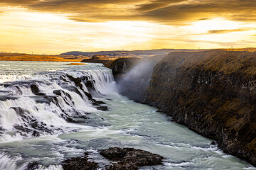 Gullfoss waterfall in Iceland