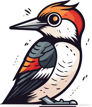 recommend clip art: Woodpecker vector illustration. Woodpecker in cartoon style.