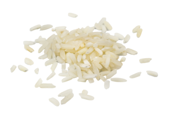 rice on white isolated background