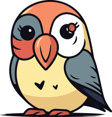 Cute cartoon penguin. Vector illustration isolated on white background.