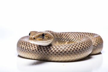 Fototapeta premium Close Up Of A Snake, Snake In White Background, Snake