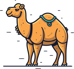 Camel icon. Flat illustration of camel vector icon for web design
