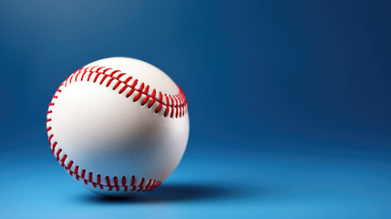 A Baseball isolated on blue background with shadow