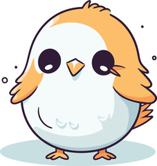 Obraz premium Cute little chick. Vector illustration of a cute little chick.