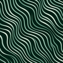 Seamless dark green and white abstract stipe lines pattern background