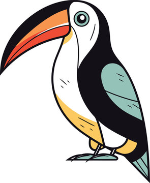 recommend clip art: Toucan bird icon. Cartoon illustration of toucan bird vector icon for web