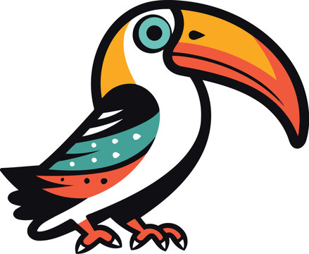recommend clip art: Toucan icon. Cartoon illustration of toucan vector icon for web