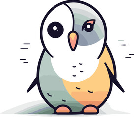 Cute cartoon penguin. Vector illustration in a flat style.