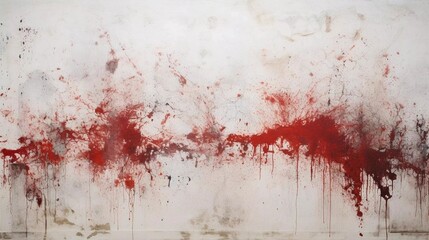 wall covered in blood splatters
