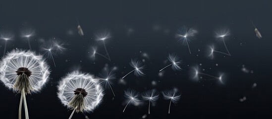 The seeds of the dandelion flower