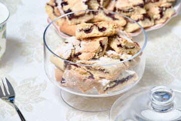 biscuits with berry jam, Christmas holidays