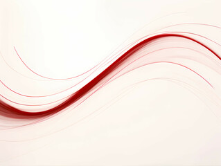 Painting a red line on white canvas in hand-drawn style