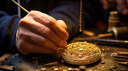 A skilled artisan metculously crafting.UHD wallpaper