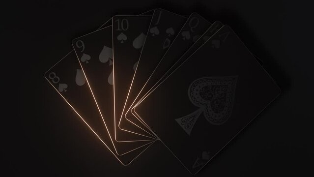 This stock motion graphic  video of Dark Game Cards Background with gentle overlapping curves on seamless loops.