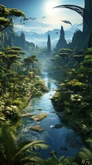 Fototapeta premium Srawling rainforest UHD wallpaper