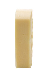 An appetizing piece of cheese.