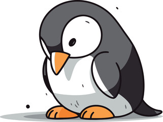 Obraz premium Penguin. Cute cartoon penguin. Vector illustration.