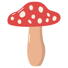 Mushroom Flat Vector Illustration 