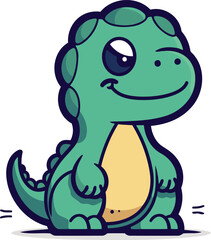 Fototapeta premium Cute crocodile cartoon character. Vector illustration in cartoon style.