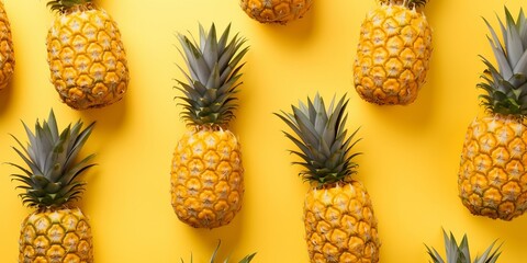 Abstract illustration of juicy pineapples.