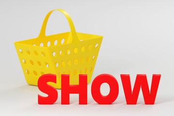 Red style Christmas mood sign Show Modern Minimal New Year Concept- 3D render Illustration