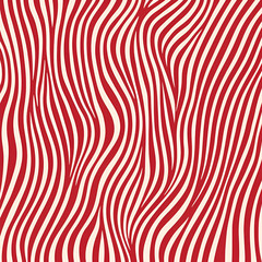 Seamless red and white abstract stipe lines pattern background