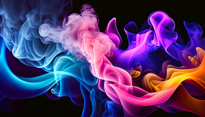 Smok texture of trendy abstract background. Creative flowing dynamic smoky wave. © SolaruS