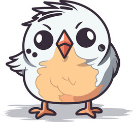 cute little bird cartoon character vector illustration design. eps10