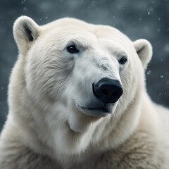 Polar bear, realistic, snow,