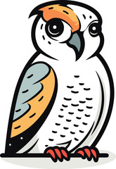 Owl   vector illustration. isolated on a white background. Vector illustration