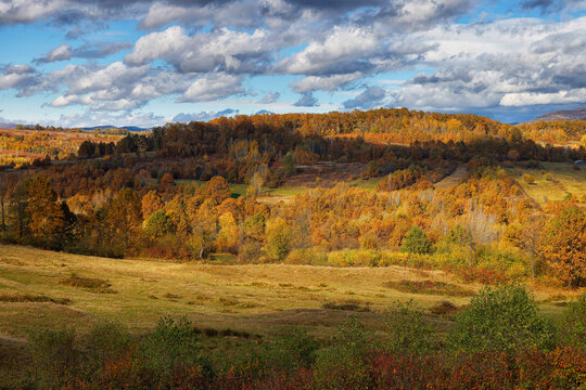 Autumn colours in Apuseni mountains, Occidental Carpathians of Romania, Europe. Warm autumn colours on a sunny day	
