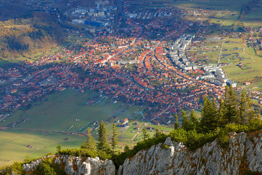 Autumn alpine landscape from Piatra Craiului Mountains, Romania, Europe