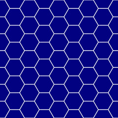 Seamless pattern with tradicional hexagonal tiles style in 2 colors