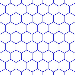 Seamless pattern with tradicional hexagonal tiles style in 2 colors