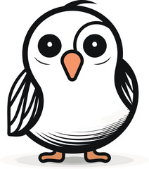 Fototapeta premium Penguin cartoon icon. Bird animal and nature theme. Isolated design. Vector illustration