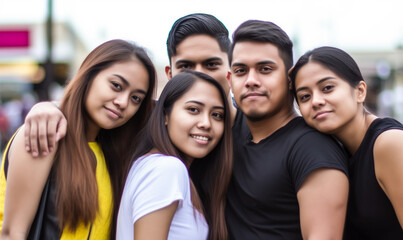 Latin Friends Captured in a Heartwarming Outdoor Portrait