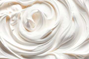 White texture of whipped cream, homemade sour cream or hand cream. Detailed pure creamy background - obrazy, fototapety, plakaty